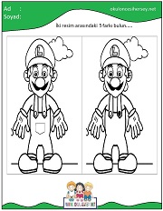 okul öncesi İki Resim Arasındaki Farkı Bul